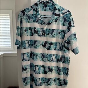 Bad Birdie Men's Blue and White Golf Polo Shirt